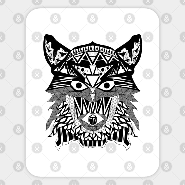 mexican werewolf by night pattern ecopop Sticker by jorge_lebeau